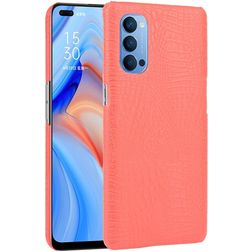 Mobigear Croco OPPO Reno 4 Hoesje Hardcase Backcover - Rood