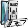 Mobigear Armor Ring Google Pixel 7 Hoesje Hardcase Backcover Shockproof met Ringhouder - Zilver