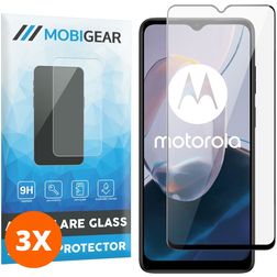 Mobigear Premium Motorola Moto E22i Glazen Screenprotector - Case Friendly - Zwart (3-Pack)