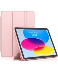 Mobigear Tri-Fold Gel iPad 11 (2025) Hoes TPU,Kunstleer Bookcase - Roze