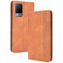 Mobigear Sensation Vivo V21 Hoesje Bookcase Portemonnee - Bruin