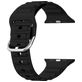 Mobigear Bumpy Siliconen Apple Watch Bandje Gespsluiting - 49/46/45/44 mm - Zwart