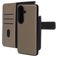 Mobiparts Samsung Galaxy S26 Hoesje Echt Leer Uitneembare 2in1 Bookcase Portemonnee - Taupe