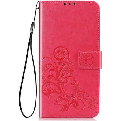 Mobigear Clover Samsung Galaxy A21s Hoesje Bookcase Portemonnee - Roze