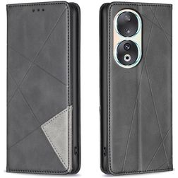 Mobigear Rhombus Slim HONOR 90 Hoesje Bookcase - Zwart