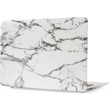Mobigear Marble MacBook Air 13 Inch (2010-2019) Hoes Hardshell Laptopcover MacBook Case - Wit - Model A1369 / A1466