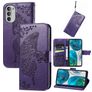 Mobigear Butterfly Motorola Moto G52 Hoesje Bookcase Portemonnee - Paars