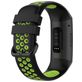 Mobigear Sport Plus Buckle Siliconen Fitbit Charge 3 Bandje Gespsluiting - Zwart / Groen