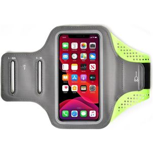 Mobigear Easy Fit Telefoonhouder Hardlopen Samsung Galaxy S23 Sport Hoesje Neopreen Sportarmband - Groen