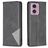 Mobigear Rhombus Slim Motorola Moto E14 Hoesje Bookcase - Zwart
