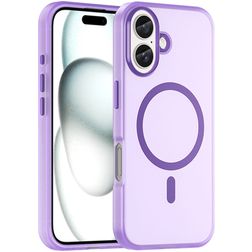 Mobigear Shockproof iPhone 16 Plus MagSafe Hoesje Flexibel TPU Backcover - Paars