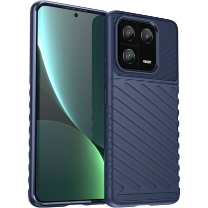 Mobigear Groove Xiaomi 13 Pro Hoesje Flexibel TPU Backcover - Blauw