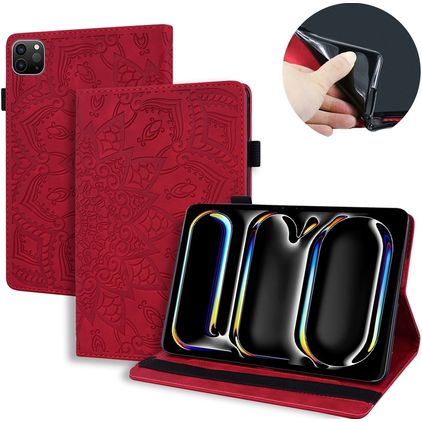 Mobigear Mandala iPad Pro 13 Inch (2025) Hoes Bookcase - Rood