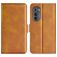 Mobigear Slim Magnet Motorola Edge (2022) Hoesje Bookcase Portemonnee - Cognac