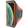 Mobiparts Comfort Fit Telefoonhouder Hardlopen iPhone X Sport Hoesje Neopreen Sportarmband - Neon Orange