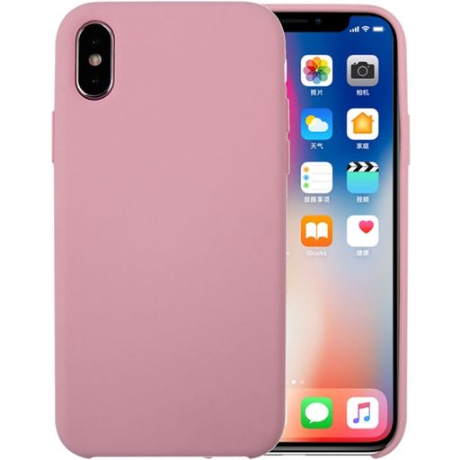 Mobigear Rubber Touch iPhone XS Siliconen Hoesje Backcover - Roze