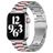Mobigear Antwerp Stalen Apple Watch Bandje Vouwsluiting - 49/46/45/44 mm - Roze / Zilver