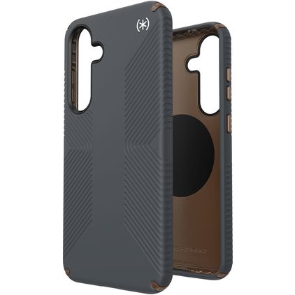 Speck Presidio2 Grip Magnet Samsung Galaxy S25 Plus MagSafe Hoesje Hardcase Backcover Shockproof - Charcoal Grey