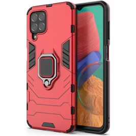 Mobigear Armor Ring Samsung Galaxy M33 Hoesje Hardcase Backcover Shockproof met Ringhouder - Rood