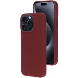 Mobiparts iPhone 15 Pro Max Siliconen Hoesje Backcover - Plum Red