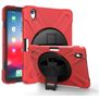 Mobigear SureGrip XGuard iPad Air 11 Inch (2025) Hoes Hard Kunststof,Siliconen Backcover + Stylus Houder + Schouderband + Standaard - Rood