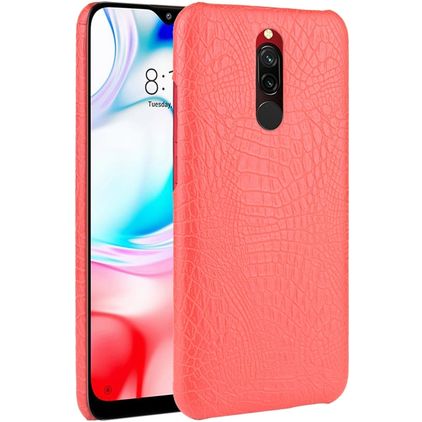 Mobigear Croco Xiaomi Redmi 8 Hoesje Hardcase Backcover - Rood
