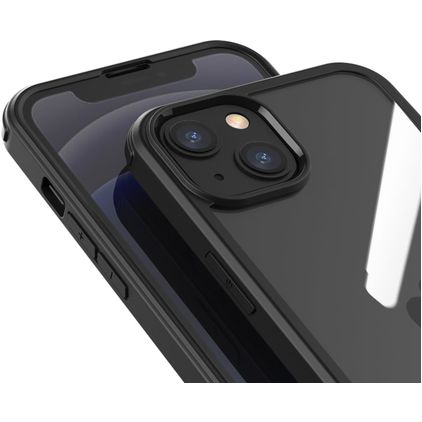 Valenta Full Cover iPhone 13 Mini Hoesje Gehard Glas Backcover Shockproof - Zwart