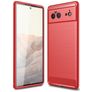Mobigear Brushed Slim Google Pixel 6 Hoesje Flexibel TPU Backcover - Rood