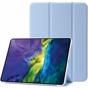 Mobigear Tri-Fold Gel iPad 11 (2025) Hoes TPU,Kunstleer Bookcase - Blauw