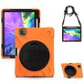 Mobigear SureGrip XGuard iPad Pro 11 Inch (2021) Hoes Hard Kunststof,Siliconen Backcover + Stylus Houder + Schouderband + Standaard - Oranje
