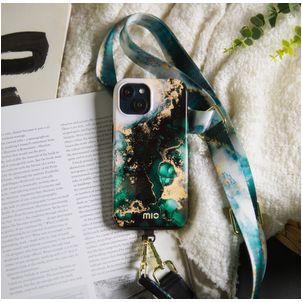 MIO Lanyard Universeel Telefoonkoord Verstelbaar - Green Marble
