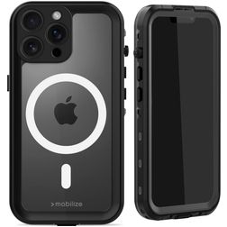 Mobilize Waterproof iPhone 16 Pro Max Waterdicht MagSafe Hoesje Hardcase Backcover - Zwart