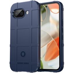 Mobigear Rugged Shield Google Pixel 9a Hoesje Flexibel TPU Backcover Shockproof - Blauw