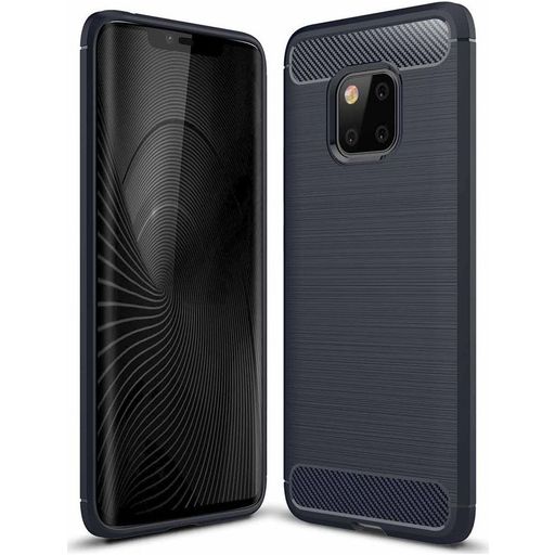 Mobigear Brushed Slim Huawei Mate 20 Pro Hoesje Flexibel TPU Backcover - Marineblauw