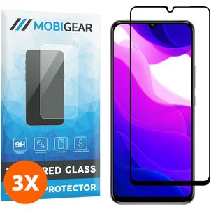Mobigear Premium Xiaomi Mi 10 Lite Glazen Screenprotector - Case Friendly - Zwart (3-Pack)