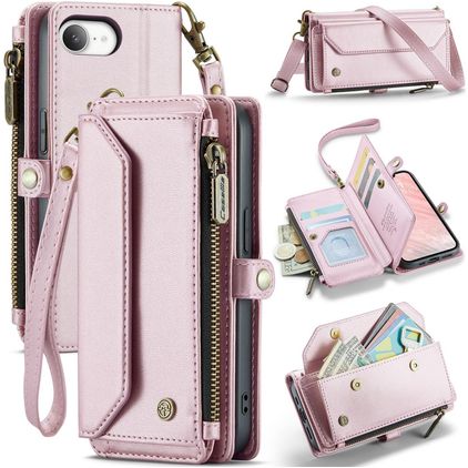 CaseMe C36 iPhone 17e Hoesje Bookcase Portemonnee - Roze