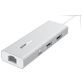 Macally 4K UC Dock USB-C naar Ethernet / HDMI / USB-A / USB-C Hub - Zilver