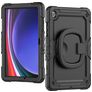 Mobilize Rotating Defender Samsung Galaxy Tab A9 Plus (2023) Hoes Hard Kunststof,Siliconen Backcover + Schouderband + Standaard - Zwart