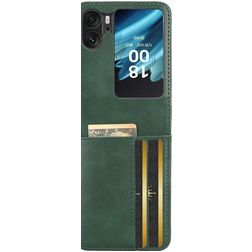 Mobigear Excellent Wallet OPPO Find N2 Flip Hoesje Hardcase Backcover - Groen