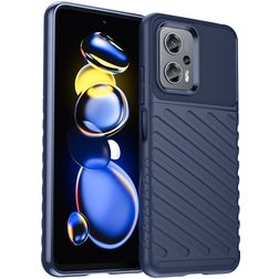 Mobigear Groove POCO X4 GT Hoesje Flexibel TPU Backcover - Blauw