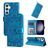 Mobigear Sunflower Samsung Galaxy S24 Plus Hoesje Bookcase Portemonnee - Blauw