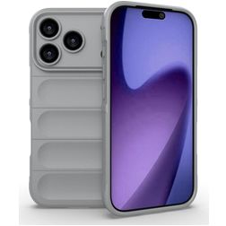 Mobigear Bumpy iPhone 18 Pro Hoesje Flexibel TPU Backcover - Grijs