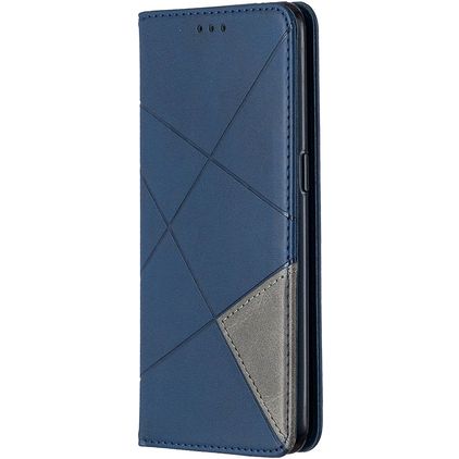 Mobigear Rhombus Slim OPPO Reno 4 Hoesje Bookcase - Blauw