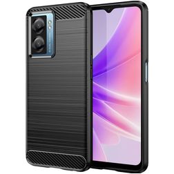 Mobigear Brushed Slim Realme Narzo 50 5G Hoesje Flexibel TPU Backcover - Zwart