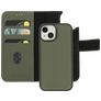 Mobiparts iPhone 15 MagSafe Hoesje Echt Leer Uitneembare 2in1 Bookcase Portemonnee - Groen