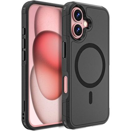 Mobigear Traveller iPhone 16 MagSafe Hoesje Hardcase Backcover Shockproof - Zwart
