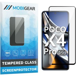 Mobigear Premium POCO X4 Pro 5G Glazen Screenprotector - Case Friendly - Zwart