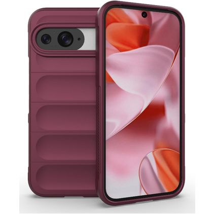 Mobigear Bumpy Google Pixel 9 Pro Hoesje Flexibel TPU Backcover - Wine Red