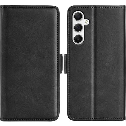 Mobigear Slim Magnet Samsung Galaxy A35 Hoesje Bookcase Portemonnee - Zwart
