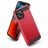 Mobigear Brushed Armor iPhone 12 Pro Max Hoesje Hardcase Backcover Shockproof - Rood